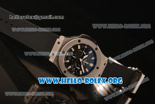 Hublot Big Bang Chronograph Swiss Valjoux 7750 Automatic Steel Case with Carbon Fiber Dial and Black Rubber Strap (YF) - Click Image to Close