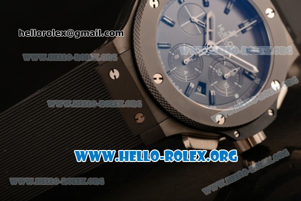 Hublot Big Bang Chronograph Swiss Valjoux 7750 Automatic PVD Case with Black Dial and Black Rubber Strap (YF) - Click Image to Close