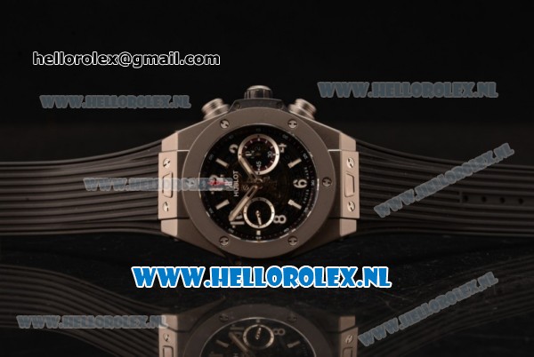 Hublot Big Bang Unico Chrono Swiss Valjoux 7750 Automatic Steel Case with Black Dial and Black Rubber Strap - 1:1 Original - Click Image to Close