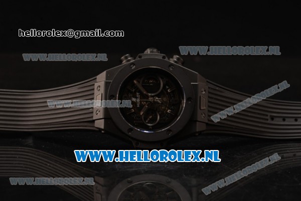 Hublot Big Bang Unico Chrono Swiss Valjoux 7750 Automatic PVD Case with Skeleton Dial and Black Rubber Strap - 1:1 Original - Click Image to Close