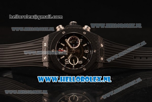 Hublot Big Bang Unico Chrono Swiss Valjoux 7750 Automatic PVD Case with Skeleton Dial and Black Rubber Strap - 1:1 Original - Click Image to Close