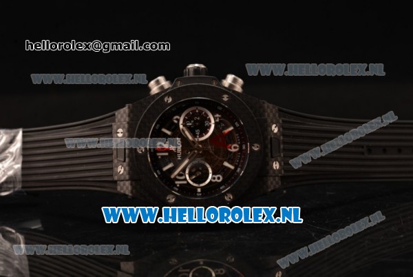 Hublot Big Bang Unico Chrono Swiss Valjoux 7750 Automatic PVD Case PVD Bezel with Skeleton Dial and Black Rubber Strap - 1:1 Original - Click Image to Close