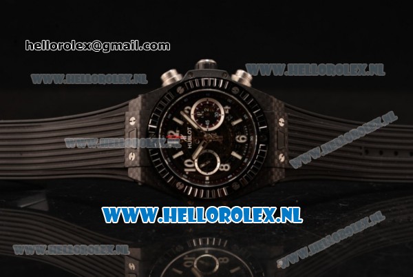 Hublot Big Bang Unico Chrono Swiss Valjoux 7750 Automatic PVD Case with PVD Bezel Skeleton Dial and Black Rubber Strap - 1:1 Original - Click Image to Close