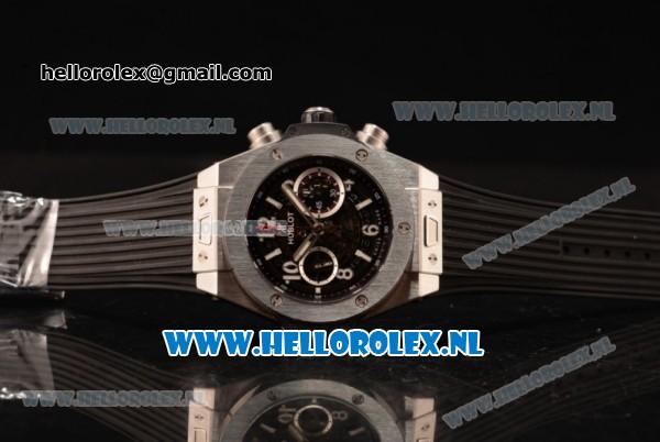 Hublot Big Bang Unico Chrono Swiss Valjoux 7750 Automatic Steel Case with Skeleton Dial and Black Rubber Strap - 1:1 Original - Click Image to Close