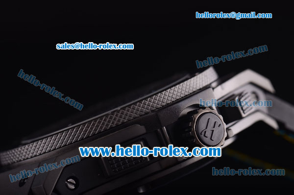 Hublot Big Bang Black Magic amfAR Swiss Valjoux 7750 Automatic Movement PVD Case with Black Dial - Click Image to Close