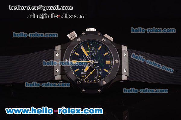 Hublot Big Bang Ayrton Senna Foudroyante Swiss Valjoux 7750 Automatic PVD Case with Ceramic Bezel - Click Image to Close