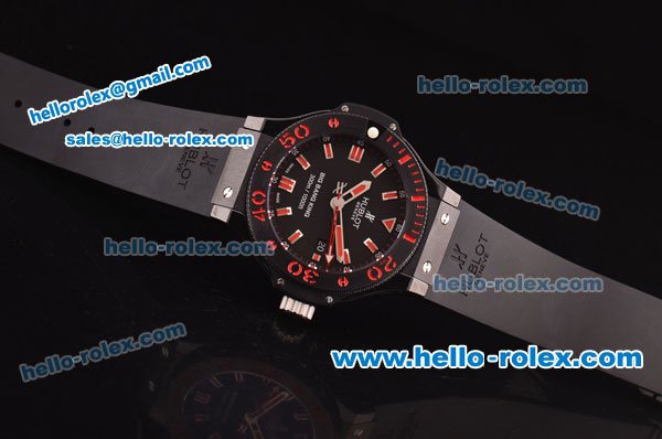 Hublot Big Bang King 1:1 Original Swiss Valjoux 7750 Automatic Movement PVD Case with Black Dial and Red Stick Hour Markers - Click Image to Close