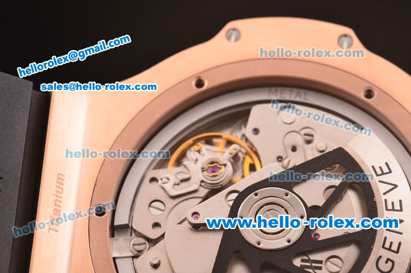 Hublot Big Bang King Swiss Valjoux 7750 Automatic Movement Rose Gold Case with PVD Bezel and Black Dial - Click Image to Close
