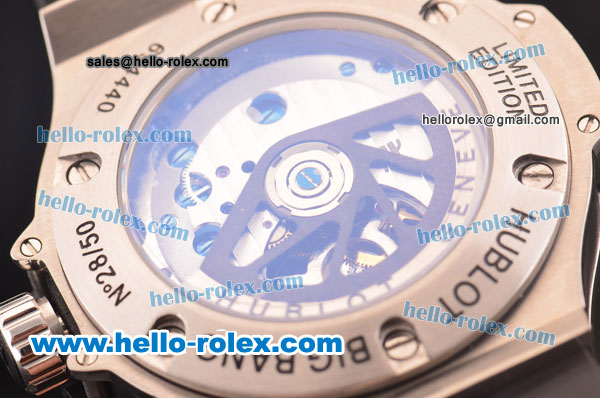 Hublot Big Bang Solo Bang Tourbillon Swiss Tourbillon Automatic Ceramic Bezel with White Dial - Click Image to Close
