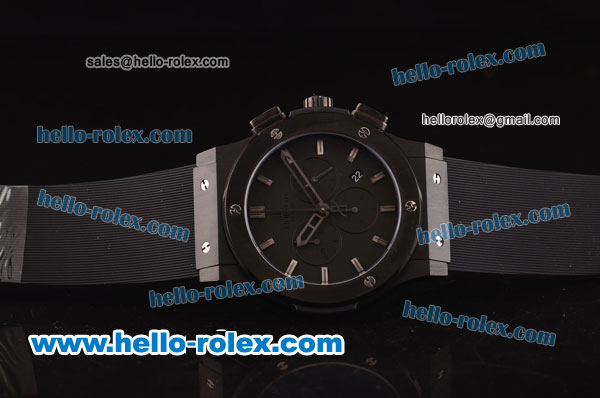 Hublot Classic Fusion Chrono Miyota Quartz PVD Case with Black Dial and Black-Steel Markers - Click Image to Close