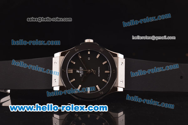 Hublot Classic Fusion Asia 2813 Automatic Steel Case with PVD Bezel and Black Dial - Click Image to Close