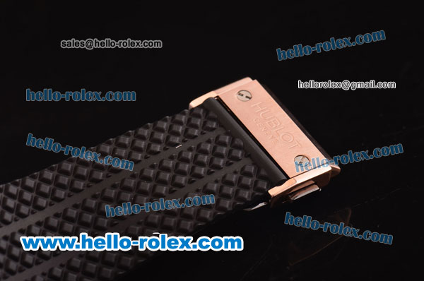 Hublot Big Bang Hub4100 Automatic Rose Gold Case with Ceramic Bezel and Black Dial - 1:1 Original - Click Image to Close