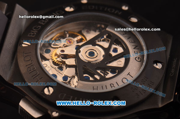 Hublot Big Bang Swiss Valjoux 7750-DD Automatic PVD Case/Strap with Black Dial - Click Image to Close