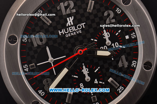 Hublot Big Bang Wall Clock Quartz Stainless Steel Case with Black Dial - Click Image to Close