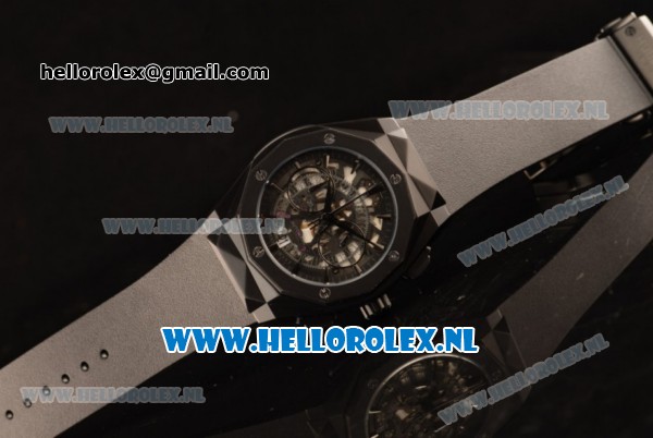 Hublot Classic Fusion Aerofusion Chronograph Orlinski Japanese Miyota OS20 Quartz PVD Case with Black Dial Stick Markers and Black Rubber Strap - Click Image to Close