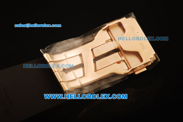 Hublot Classic Fusion Swiss ETA 2824 Automatic Rose Gold Case with Black Dial and Black Rubber Strap - 1:1 Original - Click Image to Close