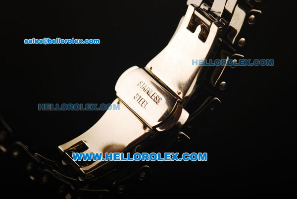 Hublot Big Bang Diamond Bezel Swiss ETA Quartz Full PVD with Black Dial and Rose Gold Markers - Click Image to Close