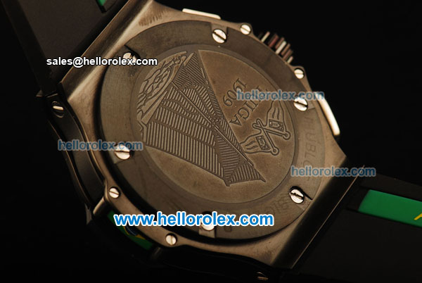 Hublot Big Bang Swiss Quartz Chronograph PVD Case With Black Dial and Black Rubber Strap - Click Image to Close