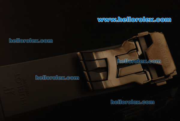 Hublot Big Bang Ayrton Senna Chronograph Miyota Quartz PVD Case with Black Dial and Black Rubber Strap-7750 Coating - Click Image to Close