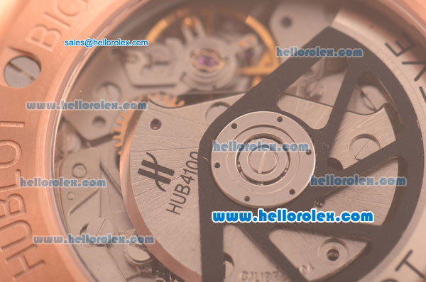 Hublot Big Bang Hub4100 Rose Gold Case with Ceramic Bezel and White Dial-1:1 Original - Click Image to Close