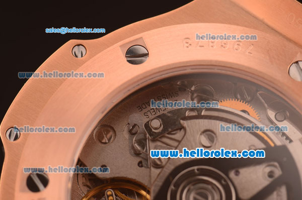 Hublot Big Bang Hub4100 Rose Gold Case with Ceramic Bezel and White Dial-1:1 Original - Click Image to Close