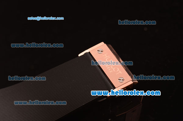 Hublot Big Bang Hub4100 Rose Gold Case with White Dial and Black Rubber Strap-1:1 Original - Click Image to Close