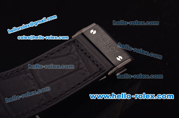 Hublot Big Bang Hub 4100 Full Ceramic Case with Black Dial and Black Rubber Strap-1:1 Original - Click Image to Close