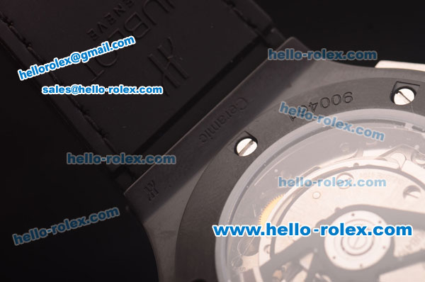 Hublot Big Bang Hub 4100 Full Ceramic Case with Black Dial and Black Rubber Strap-1:1 Original - Click Image to Close