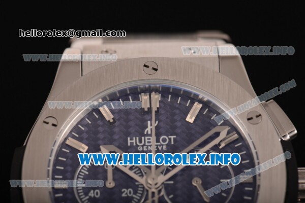 Hublot Classic Fusion Chrono Miyota Quartz Stainless Steel Case/Bracelet with Black Dial Stick Markers - Click Image to Close