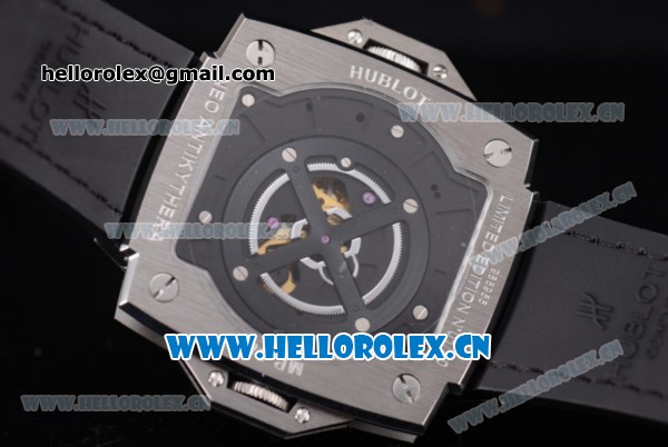 Hublot Masterpiece MP 08 Antikythera Sunmoon Asia 2813 Automatic Steel Case Skeleton Dial Yellow Leather Strap and White Markers - Click Image to Close