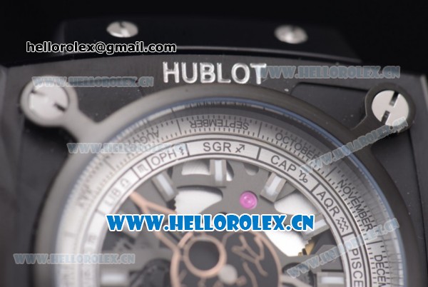 Hublot Masterpiece MP 08 Antikythera Sunmoon Asia 2813 Automatic PVD Case Skeleton Dial Brown Leather Strap and White Markers - Click Image to Close