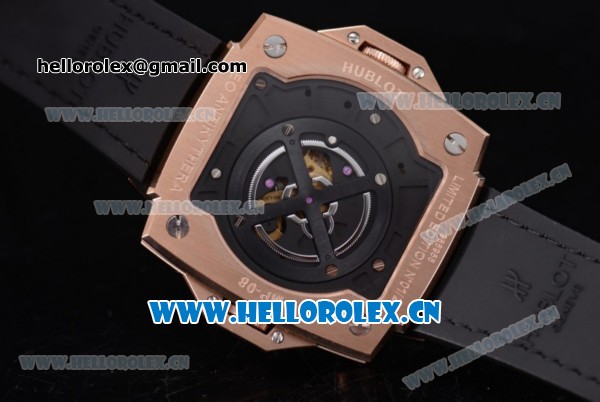 Hublot Masterpiece MP 08 Antikythera Sunmoon Asia 2813 Automatic Rose Gold Case Brown Leather Strap and Skeleton Dial - Click Image to Close