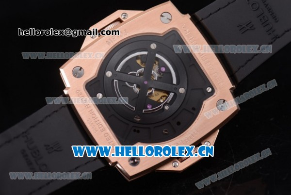 Hublot Masterpiece MP 08 Antikythera Sunmoon Asia 2813 Automatic Rose Gold Case Skeleton Dial and Army Green Leather Strap - Click Image to Close