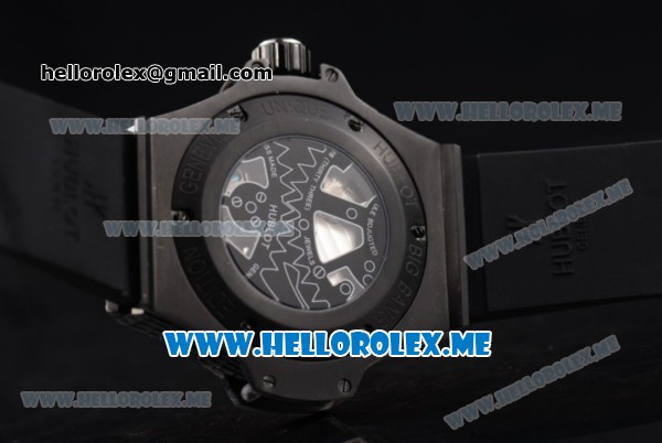 Hublot Big Bang Caviar Asia ST25 Automatic PVD Case with Black Rubber Strap and Black Dial - Click Image to Close