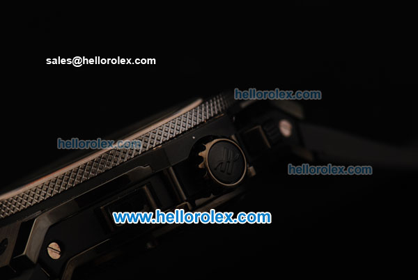 Hublot Big Bang Chronograph Swiss Valjoux 7750 Automatic Movement PVD Case with Ceramic Bezel and Black Dial - Click Image to Close
