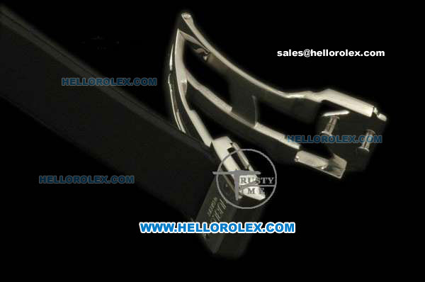Hublot Big Bang Swiss Quartz Movement Steel Case with Black Dial and Black Rubber Strap - Click Image to Close