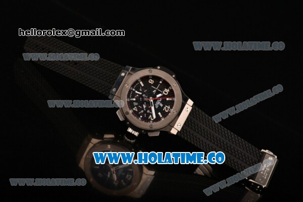 Hublot Big Bang Chrono Swiss Valjoux 7750 Automatic PVD Case with Black Dial and Silver Stick/Arabic Numeral Markers (YF) - Click Image to Close
