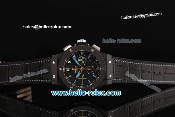 Hublot Big Bang Swiss Valjoux 7750 Automatic PVD Case with Ceramic Bezel and Black Dial - Click Image to Close