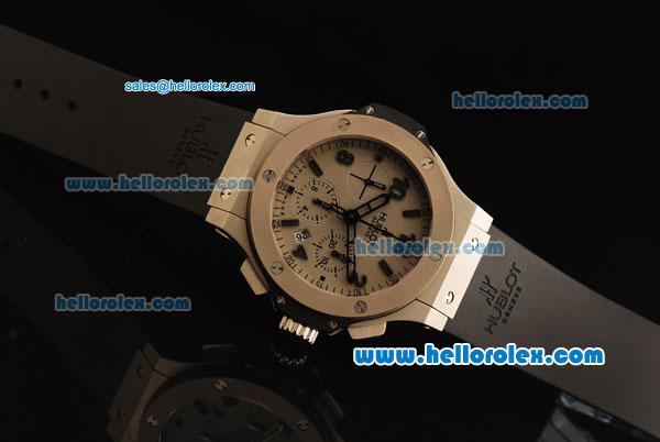 Hublot Big Bang Chronograph Swiss Valjoux 7750 Automatic Movement Titanium Case with Black Rubber Strap-Limited Edition - Click Image to Close