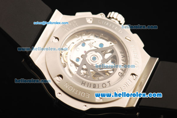 Hublot Big Bang Chronograph Swiss Valjoux 7750 Automatic Movement Titanium Case with Black Rubber Strap-Limited Edition - Click Image to Close