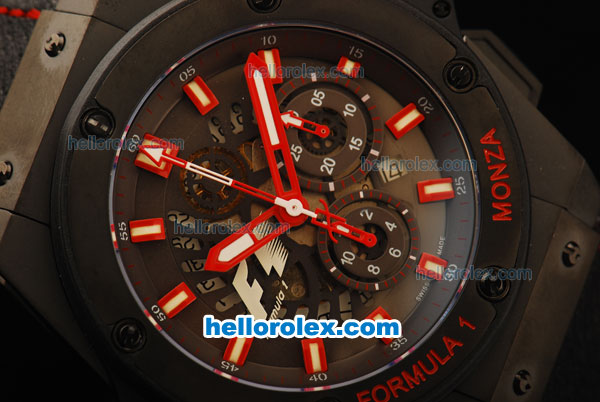 Hublot King Power F1 Monza Chronograph Swiss Valjoux 7750 Automatic Movement with Ceramic Case and Bezel - Click Image to Close