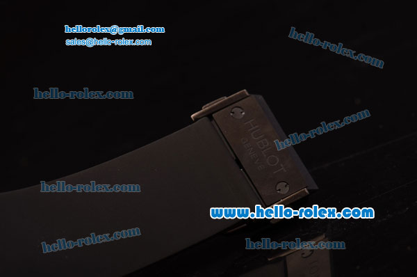 Hublot Aero Bang Chronograph Swiss Valjoux 7750 Automatic Ceramic Case with Titanium Bezel Stick Markers and Black Dial - Click Image to Close
