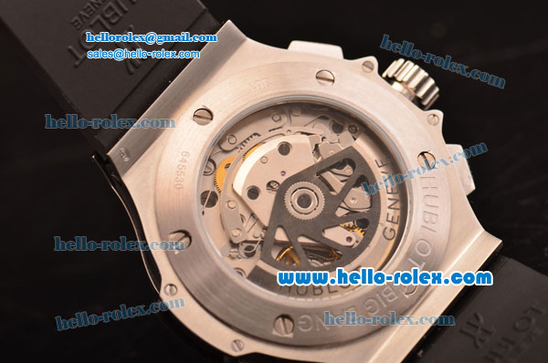 Hublot Big Bang Chronograph Swiss Valjoux 7750-SHG-CHG Automatic Steel Case with Diamond Bezel and Black Dial 1:1 Original - Click Image to Close