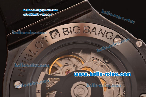 Hublot Big Bang Caviar Swiss ETA 2836 Automatic Ceramic Case with Black Rubber Strap and Black Dial 1:1 Original - Click Image to Close
