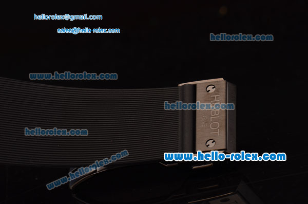 Hublot Classic Fusion Swiss ETA 2824 Automatic Ceramic Case with Stick Markers Black Rubber Strap and Black Dial 1:1 Original - Click Image to Close