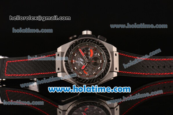 Hublot King Power F1 Limited Edition Chronograph Swiss Valjoux 7750 Automatic Movement Steel Case with Black Bezel and Black Rubber Strap (YR) - Click Image to Close