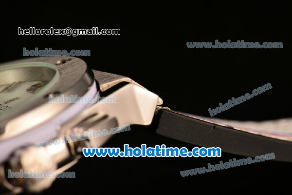 Hublot Big Bang Chrono Miyota OS20 Quartz Steel Case with White Leather Strap and White Dial - Click Image to Close