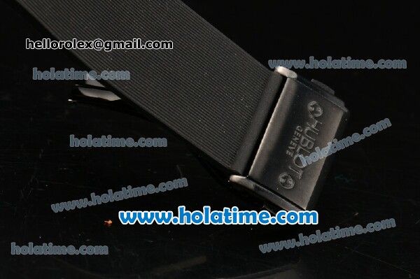 Hublot Big Bang Ayrton Senna Chronograph Miyota Quartz Movement PVD Case with Black Dial and Silvered Stick Markers - Click Image to Close