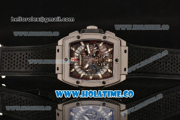 Hublot MP-06 Senna Chrono Miyota OS20 Quartz Steel Case with Skeleton Dial and White Stick Markers - Click Image to Close