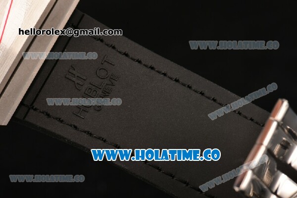 Hublot MP-06 Senna Chrono Miyota OS20 Quartz Steel Case with Skeleton Dial and Red Stick Markers - Click Image to Close